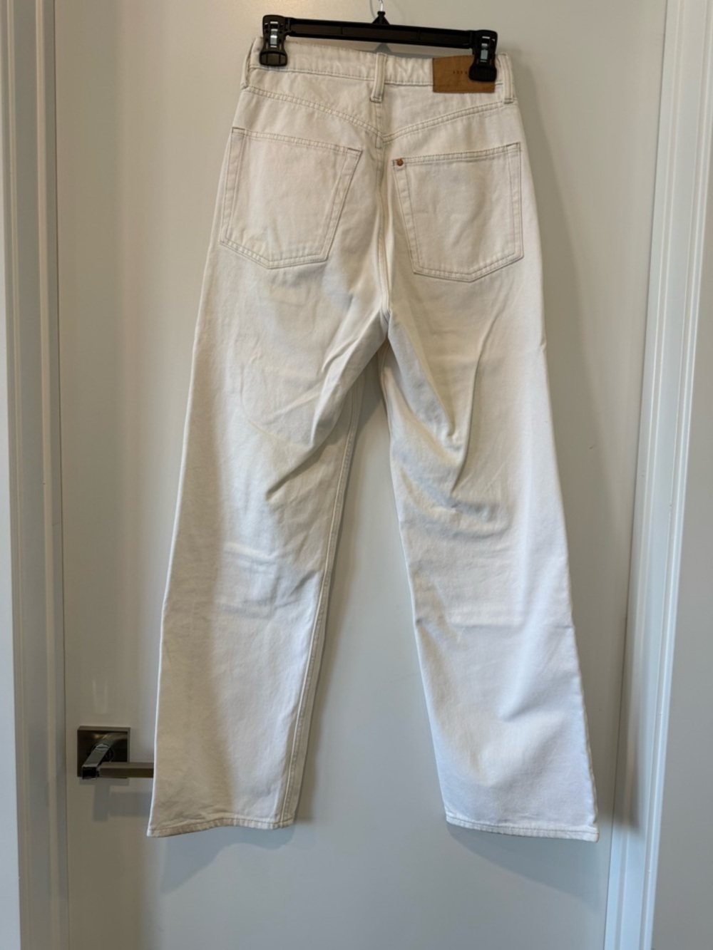 White Straight Leg Jeans - Picture 3 of 6